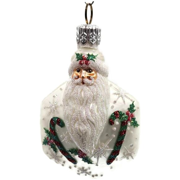 Patricia Breen Snowflake Noel Santa Claus Candy Canes Christmas Tree Ornament - Picture 1 of 10